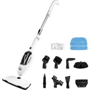 Steam Mop Cleaner 10-in-1 with Convenient Detachable Handheld Unit, Laminate/Hardwood/Tiles/Carpet Kitchen - Garment - Clothes - Pet Friendly Steamer Whole House Multipurpose Use