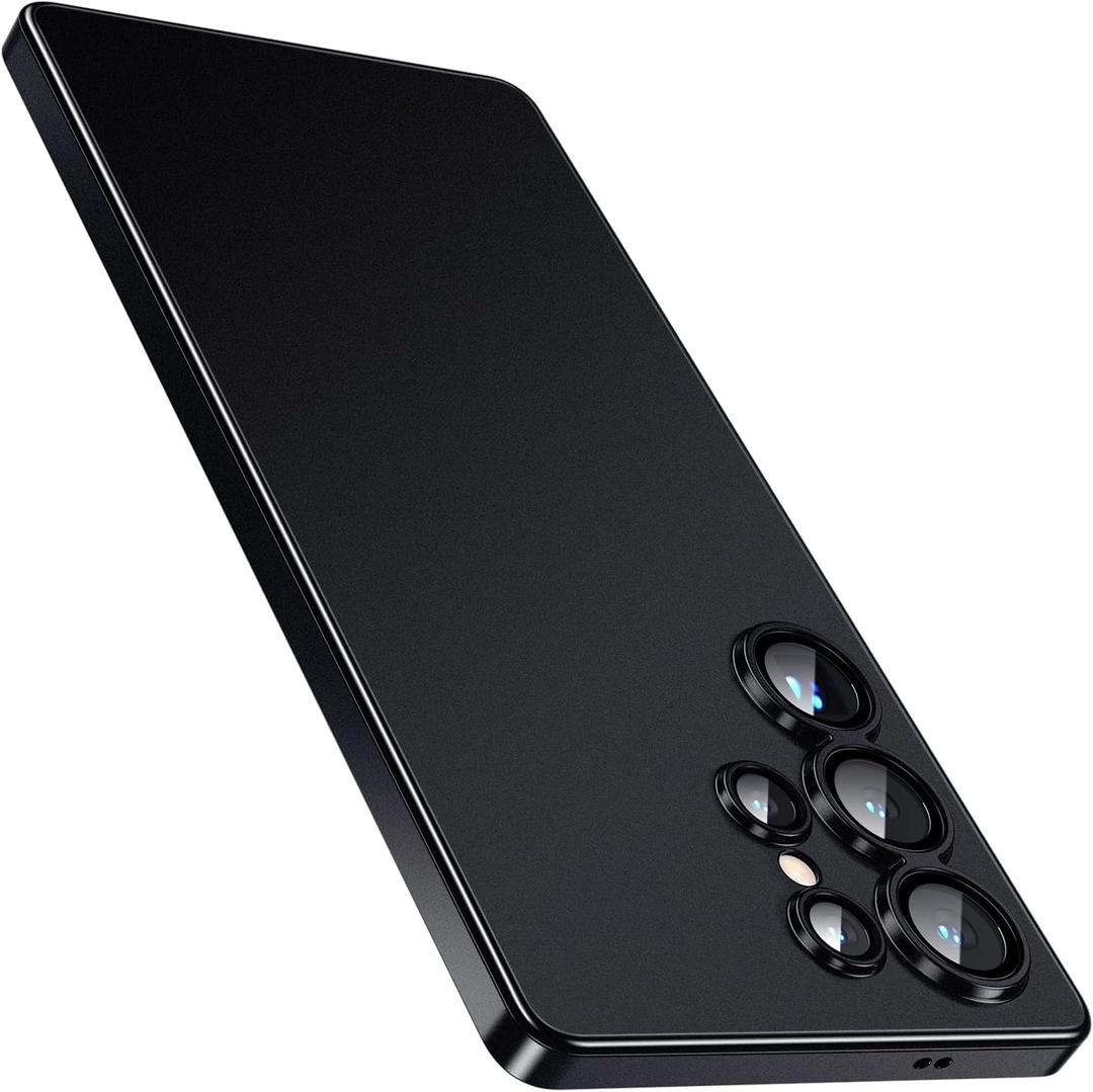 Slim Designed for Samsung Galaxy S25 Ultra Case,Paper-Thin Matte Finish Skin Back Case Scratch Protection,No Drop Protection,Cover with Camera Protection for Men 6.9 Inch (Black)