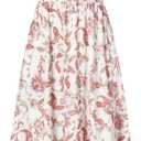 GRACE KARIN Summer Dresses for Women 2026 Vacation Boho Maxi Sundress (Orange, L)
