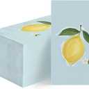 Horaldaily 100 Spring Summer Disposable Paper Decorative Guest Napkins, Lemon Blue Hand Towel for Party Lunch Dinner Kitchen Bathroom