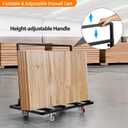 Folding Drywall Cart, 2000 Drywall Dolly w/ 5" Swivel Casters