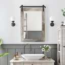 COGOOD Farmhouse Bathroom Mirrors for Over Sink - 30 x 22 Yellow White
