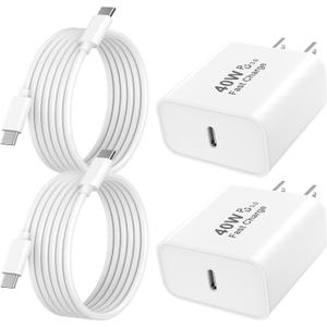 [Apple MFi Certified] iPhone 17 Charger Fast Charging, 2 Pack 40W iPhone Charger USB C Block with 6FT Type C Charging Cable Cord Compatible for iPhone 17/Air/17 Pro/17 Pro Max/16/15/16 15 Pro Max