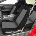 SAPUBK Custom-Fit Front and Rear Seat Covers Replace for 1993-2002 Chevy Camaro, Front & Rear Knitted Fabric with Back Soft Foam Lining Airmesh Breathable Seat Cover Cushion