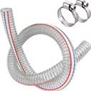 1 1/4 '' ID x 1 1/2 '' OD Heavy-Duty Steel Wire Vacuum Suction Hose, PVC High Pressure UV Chemical Resistant Thick Flexible Vinyl Tubing, Bilge Pump Hose, 32.8FT