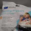 Little Grape Land Nursing Pillow, Soft 100% Cotton Breastfeeding Pillow with Breathable Muslin Cotton Removable Cover, Fog Flower Breast Feeding Pillows for Babies 0-12 Months with Protective Zipper (Original Model)