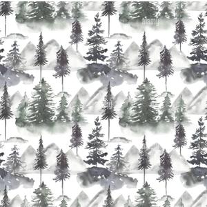 Cute Mouse Pad - Winter Green Fir Forest Square Mousepad Washable Cloth with Non-Slip Rubber Base - Mouse Pads for Desk Computers Laptop Mouse- Home Office Decor Desk Accessories-10x8 Inch