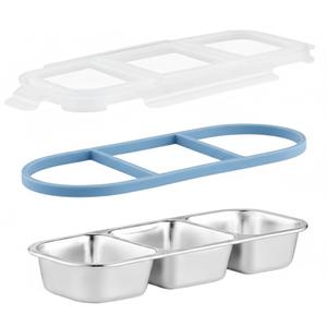 Food Storage Containers with Airtight Lid, Stainless Steel Snack Containers, Leak Proof Metal Lunchbox with Compartment , Lunch Box Bento Box Adult for Office, Travel, Meal Prep, Pack of 2