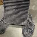 ENITYA Reading Pillow for Sitting in Bed Adult, 24in XXL Back Pillow for Bed Sitting up, Big Pockets & Built-in Arms, Back Support Chair Pillow for Watching TV/Reading/Gaming/Resting/Post Surgery,Grey