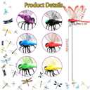 30 Pieces 3D Dragonfly Garden Decor Large Dragon Fly Garden Stakes Dragonflies Garden Ornaments Decorative Dragonflies Patio Decoration Dragonfly Stakes with Sticks 6 Colors