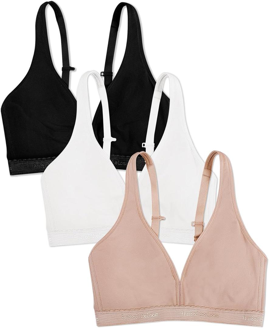 Fruit of the Loom Women's Wirefree Bralette 2 Pack (L)