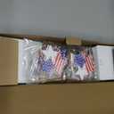 4th of July Decorations, 2 Pack 24 Inch Fourth of July Decorations Patriotic Tree with 8 Wooden Ornaments, USB/Battery Operated Red White Blue Lights Independence Day July 4th Decorations for Home