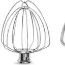 LETOMS Stainless Steel Attachments 3 Pieces for KitchenAid 4.5-5QT Tilt-Head Stand Mixer and Mixing Bowl, K45WW Wire Whip, K45DH Dough Hook, K45B Flat Beater, Dishwasher Safe and Heavy Duty
