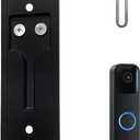 Blink Doorbell Backplate, Blink Doorbell Mount, Upgrade 2 Holes Metal Tab Blink Doorbell Backplate Replacement, Blink Doorbell Accessories, Mounting Plate with Blink Key Replacement (Black)