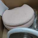 Adjustable Small Vanity Chair, 360 Swivel Vanity Stool with Folding Back for Teenager, Comfy Teddy Ottoman Stool for Bedroom, Dressing Room, Small, Pink