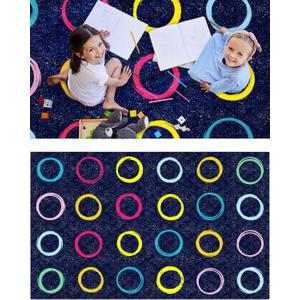 OLEEK Large Classroom Rug Elementary 8x13 - (Washable) Classroom Rugs for Kids Room - Classroom Carpet Elementary - Kids playroom Rug 8 x 13 - Preschool Rugs for Classroom - Schoolgirl Classroom Decor