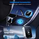 Wireless CarPlay Adapter & Android Auto Dongle, Shiny SilverFast Auto-Connect, Compact Plug & Play Wireless CarPlay Converter for iPhone & Android, USB/USB-C, No Delay, Seamless Reconnection