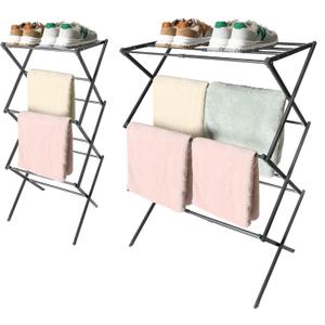 happhom Clothes Drying Rack, Foldable Drying Rack Clothing, Laundry Drying Rack, Expandable and Collabsible Drying Rack, Free-Standing Large Clothes Dryer, Space Saving Indoor&Outdoor, Silver