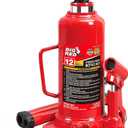 Big RED T91203B-1 Torin Hydraulic Welded Bottle Jack, 12 Ton (24,000 lb.) Capacity, Red