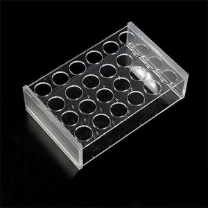 1 Pack 5ml Lab Plastic Test Tube Rack for 5ml 10 ml Tubes, Holds 24
