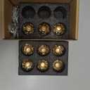 9 x 12 Pack Gold Dresser Knobs, 1-3/8 Inch(36mm) Decorative Crystal Cabinet Drawer Knobs, Vintage Round Gold Knobs and Pulls with Two Different Sizes Screws for Easy Installation