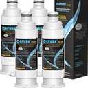 ICEPURE PLUS NSF53 DA97-17376B Replacement for HAF-QIN/EXP, HAF-QIN, DA97-08006C, RF23M8070SG, RF23M8070SR, RF23M8090SG, RF23M8090SR, AQF-DA97-17376B Refrigerator Water Filter, 4PACK (Black Heavy Metals Removal)