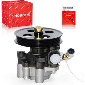PHOBOOS Power Steering Pump Compatible with Toyota Camry LE/XLE 2002-2006, with Outlet & Pulley, Smooth Steering, Low Noise, High Durability, Ref. 21-5287