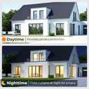 DOWELL Window Tint for Home, One Way Window Privacy Film, Black Silver, 35.4" X 118.1"