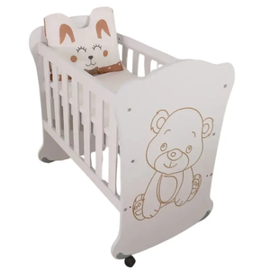 Sweetbear 50x90 Wooden Baby Crib, 0–2 Years, Wheeled, Safe Sleeping Space