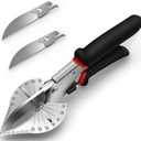 Miter Shears Angle Cutter For Wood Plastic PVC Moulding Shoe Molding Angular Trim Cutter Tool Adjustable At 45 To 135 Degree With Replacement Blades