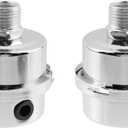 Air Compressor Filter 1/2" Thread Air Compressor Intake Filter Sound Muffler Accessories for Blowers, Boilers, Generators,Silver -2pcs