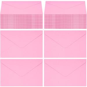Jiebor 150pcs Small Pink Envelopes Mini Gift Envelopes Tiny Business Card Envelopes 2.7 x 4 Inch Bulk for Money Invitation Cards Wedding