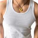 RoseSeek Men's Sleeveless Tank Tops Ribbed Knit Scoop Neck Tank Undershirt Workout Gym Muscle Tank T-Shirt White 3X-Large
