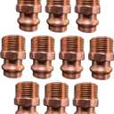 EZ-FLUID 1" MIP x Press LF Copper Press Male Adapter Pressure Copper Fitting Male NPT x Press Pro Press Connection for Residential,Commercial Plumbing.(10)