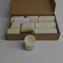 Flameless Candles with Remote, Battery Operated Flickering Flameless Candles, LED Candles with Timer 2/4/6/8H, with Realistic LED Candles Set of 9 (D3 x H 3" 4" 5" 6" 7") (Ivory)
