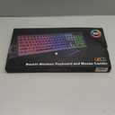 Wireless Keyboard and Mouse Combo, RGB Backlit, Rechargeable & Light Up Letters, Full-Size, Soft Typing, Sleep Mode, 2.4GHz Quiet Keyboard Set for Mac, Windows, Laptop, PC, Trueque (Black)