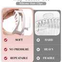 4 Pack plastic Claw Clips for Women - Flexible Non-Slip Claw Clips for Thin Thick Hair Soft Strong Hold Cloud Hair Clips (2 Large + 2 Medium) (Dark Khaki + Light Khaki)