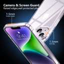 SPIDERCASE Designed for iPhone 15 Case, [10 FT Military Grade Drop Protection] [Crystal Clear] [Not Yellowing] Slim, Clear