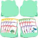 Wkchxd 4 PCS Card Holders for Playing Cards, Playing Card Holder for Kids Adults Arthritis Little Hands,3 Layers Stand Foldable Card Holder for Card Games Parties Travel Family Game Night (Green)