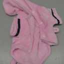 Petyoung Pet Bathrobe Dog Pajama Thickened Hooded Bathrobe Quick Drying and Super Absorbent Dog Bath Towel Soft Pet Nightwear for Puppy Small Dogs Cats (Pink)