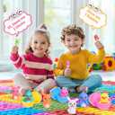 FUN LITTLE TOYS 10 PCS Easter Party Favors for Kids with Bunny Chick Finger Puppets Assorted Easter Egg Fillers, Easter Basket Stuffers for Toddlers Kids Gifts