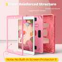 Fintie Kid-Friendly Case for iPad 9th / 8th / 7th Generation 10.2 Inch | Fully-Body Rugged Heavy Duty Shockproof Cover, Portrait & Landscape Viewing, Built-in Kickstand, for Girls/Boys, Pink