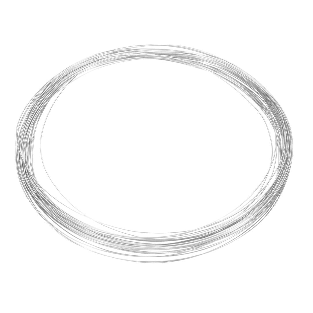 MECCANIXITY 32 Gauge/0.2mm Copper Wires for Jewelry Making, 1 Roll 32.8ft/10m Craft Tarnish Resistant Beading Wires for Jewelry Making Supplies DIY (Bright Silver)