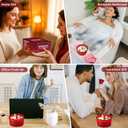 Gift for Christmas | Scented Candle for Love Wishes | Home Aromatherapy Candle with Crystals Stone | 18.7Oz Soy Jar Candle | Double Wick and 50-Hour Burn Time(Red, Floral)