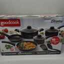 GoodCook Everyday Nonstick 10-Piece Cookware Set with Utensils, Includes Fry Pans, Sauce Pans, and Casserole Pan, PFOA-Free Nonstick Aluminum, Ergonomic Handles, Versatile Cooking Set