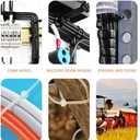 7 x 8 Inch Zip Cable Ties, Self-Locking Premium Nylon Cable Wire Ties, 121lbs Tensile Strength Heavy Duty White, for Indoor and Outdoor (8" (10 Pieces))