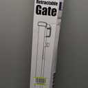 Mom's Choice Awards Winner - 110 Inch Extra Wide Baby Gate for Large Openings Retractable Baby Gates Indoor Outdoor Extra Long Dog Gate for Doorway Stair Gates for Kids or Pets Extra Large Dog Gate (White)