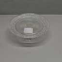 WHW Whole House Worlds Crosby Street Cake Stand, Cake Plate, Vintage Style, Crystal Clear Glass, Distinct All Over Pattern, 7.75 Inch Diameter