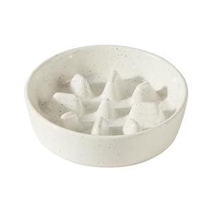 Havniva 0.9 Cup Slow Feeder Dog Bowls, 6.1” Ceramic Dog Slow Feeding Bowls for Small Dogs Puzzle Dog Food Bowls for Fast Eater, Pet Slow Feeding Dish Non-Slip & Anti-Choking