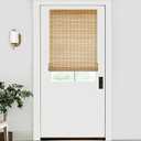 LazBlinds No Tools No Drill Bamboo Roller Shades, Cordless Bamboo Blinds, Light Filtering Roll Up Blinds for Windows, French Door, Porch or Patio, 26'' W x 40'' H, Squirrel